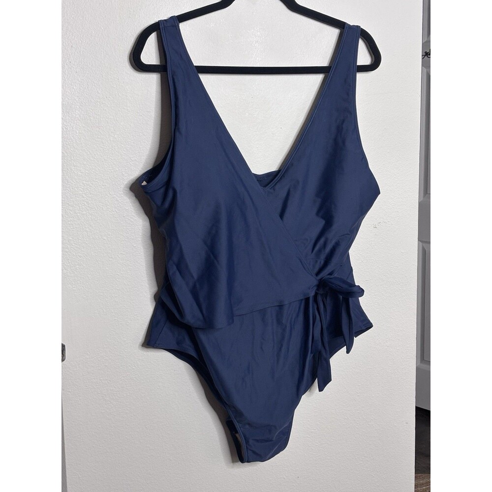 Summersalt Black The Perfect Wrap One-Piece Swimsuit Size 22